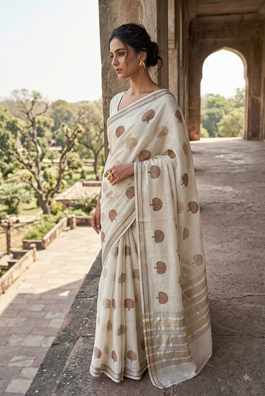 The Tree of Time - Liva Art Saree