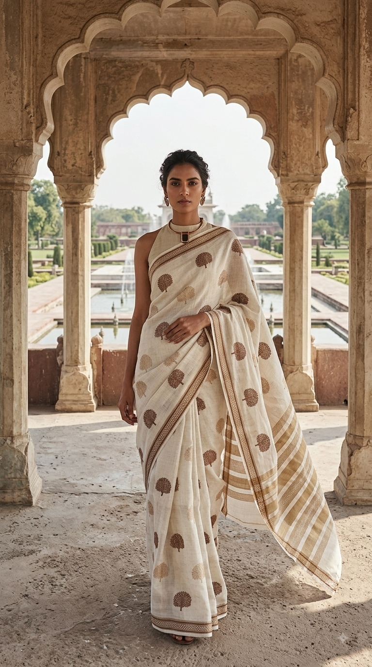 The Tree of Time - Liva Art Saree